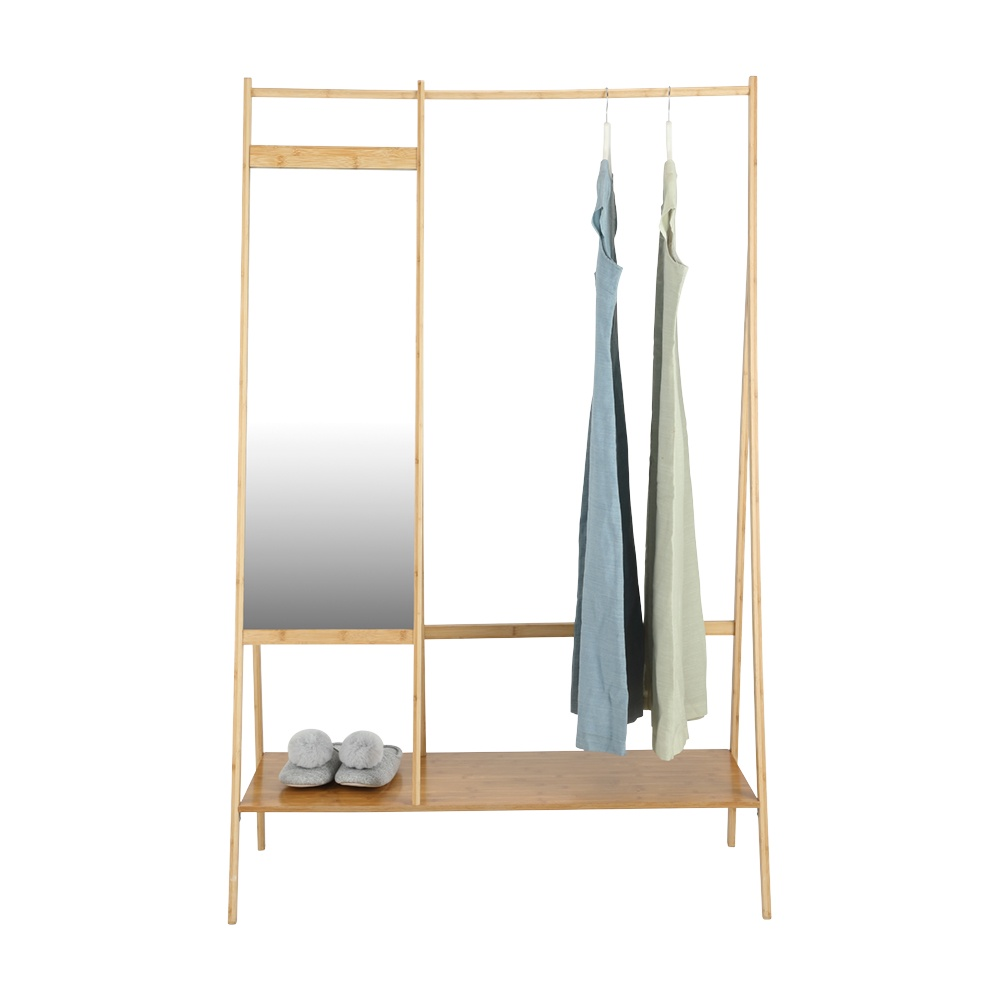 INDEX LIVING MALL ราวแขวนผ้าพร้อมกระจก รุ่นมัลติ - สีธรรมชาติ