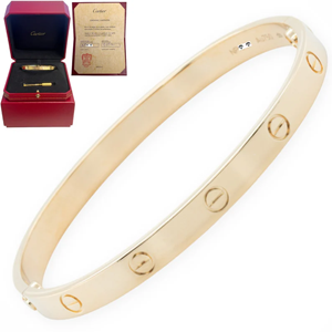 Cartier LOVE 18k Yellow Gold Bangle Bracelet Size 19 2021 BOX + CERTIFICATE SKU: 501000